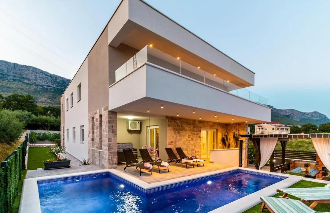 Villa Olea-With Pool, Sea View, Near Split Airport-1
